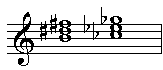 B and C flat major triads